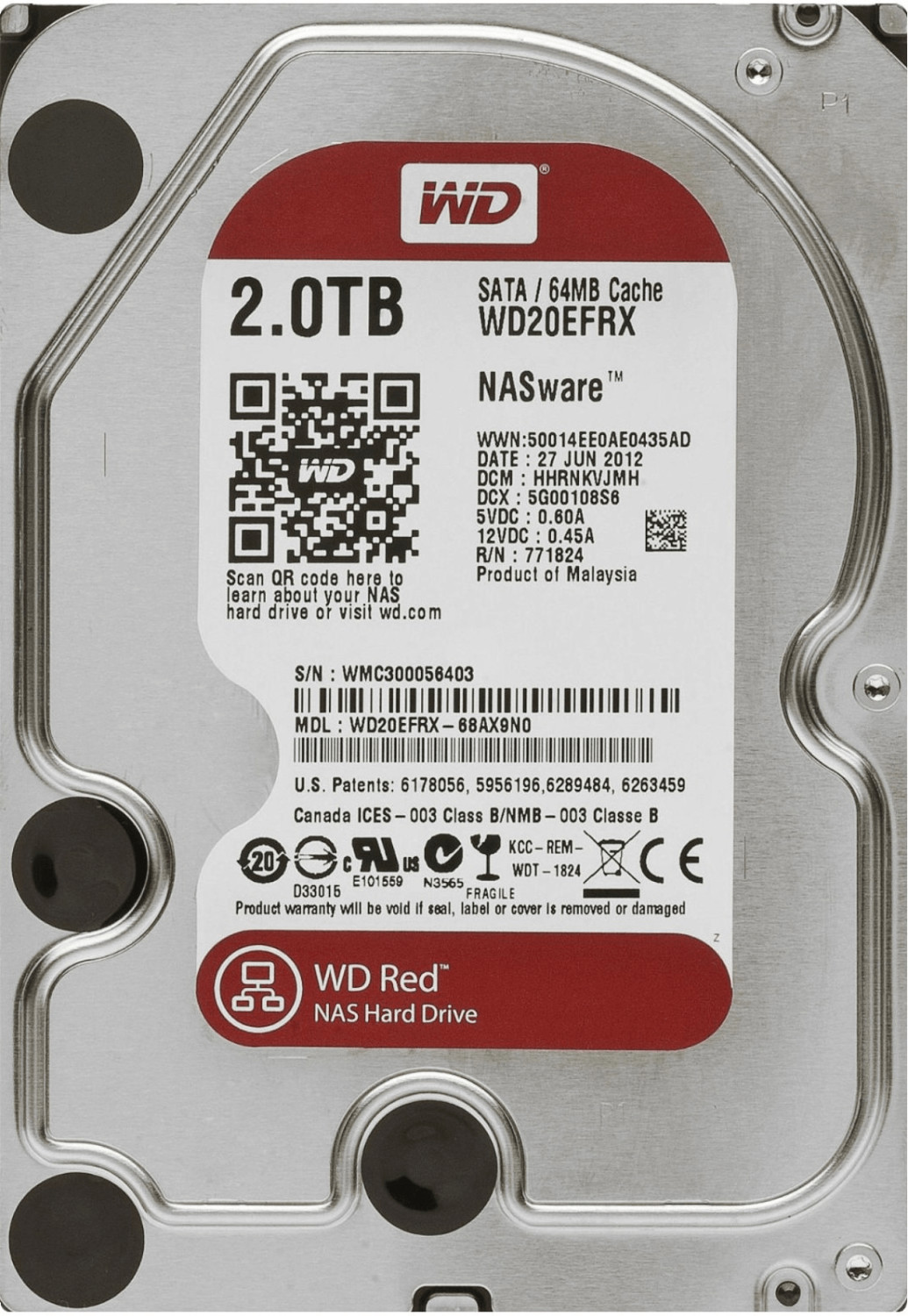 Western Digital Red SATA III 2 To (WD20EFRX)