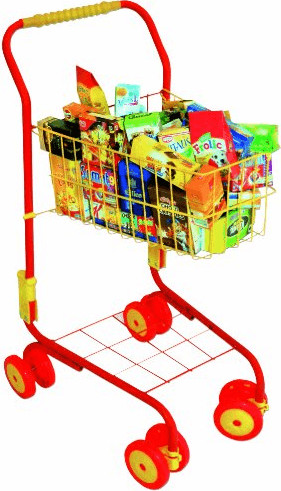 Chariot de supermarché en métal Tanner : King Jouet, Cuisine et dinette  Tanner - Jeux d'imitation & Mondes imaginaires