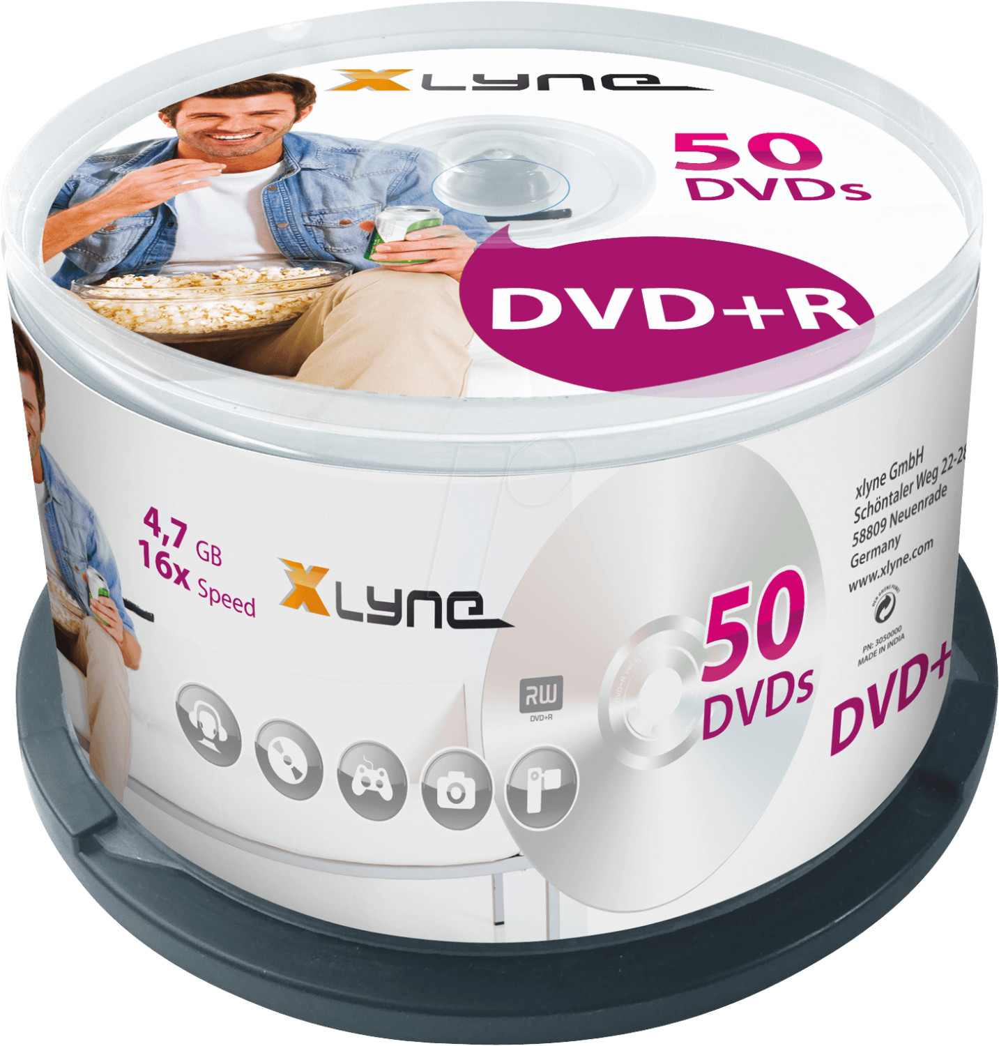 xlyne DVD+R 4.7GB 16x 25er Cakebox