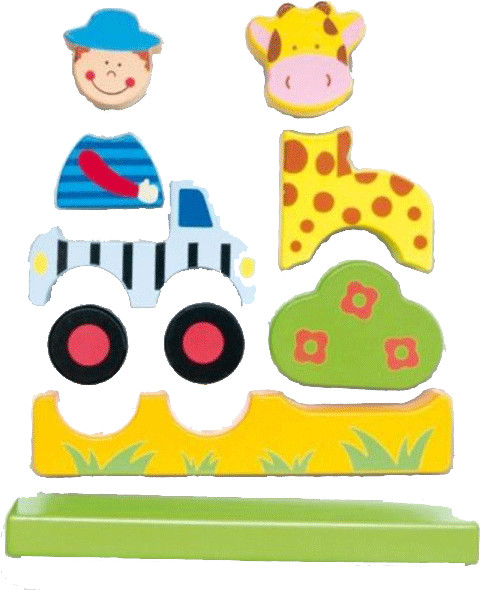Ulysse Puzzle magnétique en bois - Le zoo
