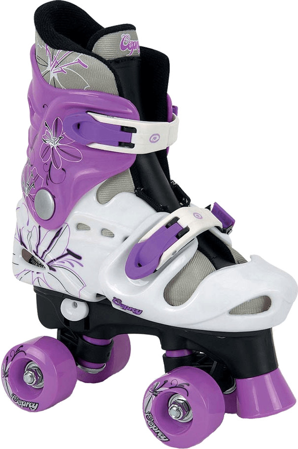 Osprey Girls Adjustable Quad Skates purple/white