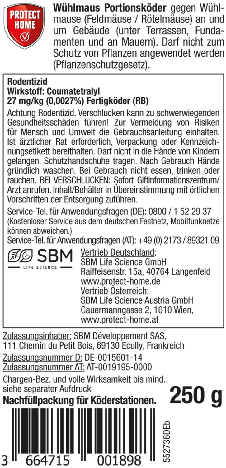 Bayer Garten Protect Home Rodicum Portionsköder 500g ab 15,99 € (Februar  2024 Preise)