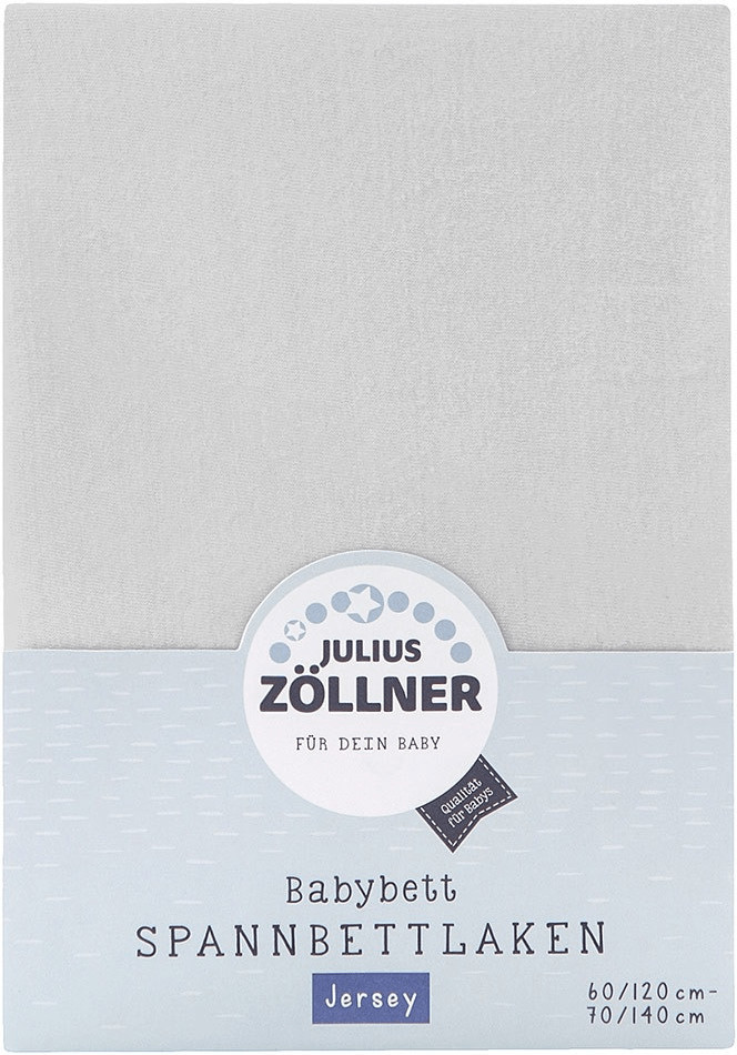 Julius Zöllner Drap housse jersey gris clair (70 x 140 cm)