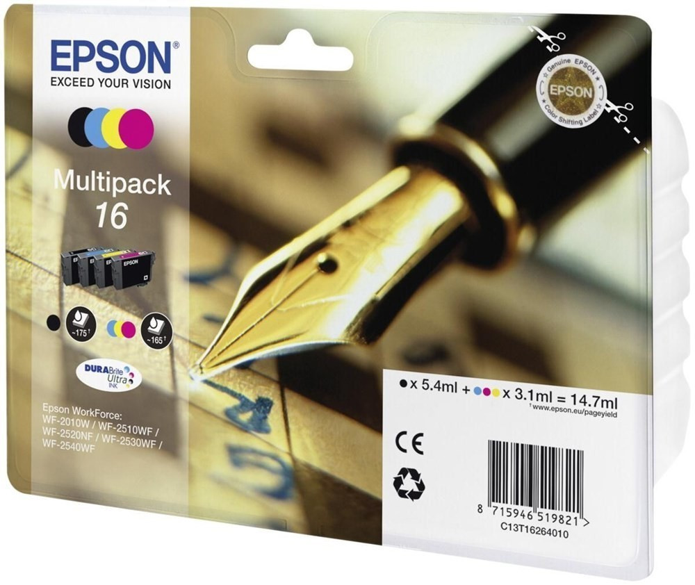 Epson 16 Multipack 4-farbig (C13T16264010) ab 34,59 € (Februar 2024 Preise)  | Preisvergleich bei | Druckerpatronen & Toner