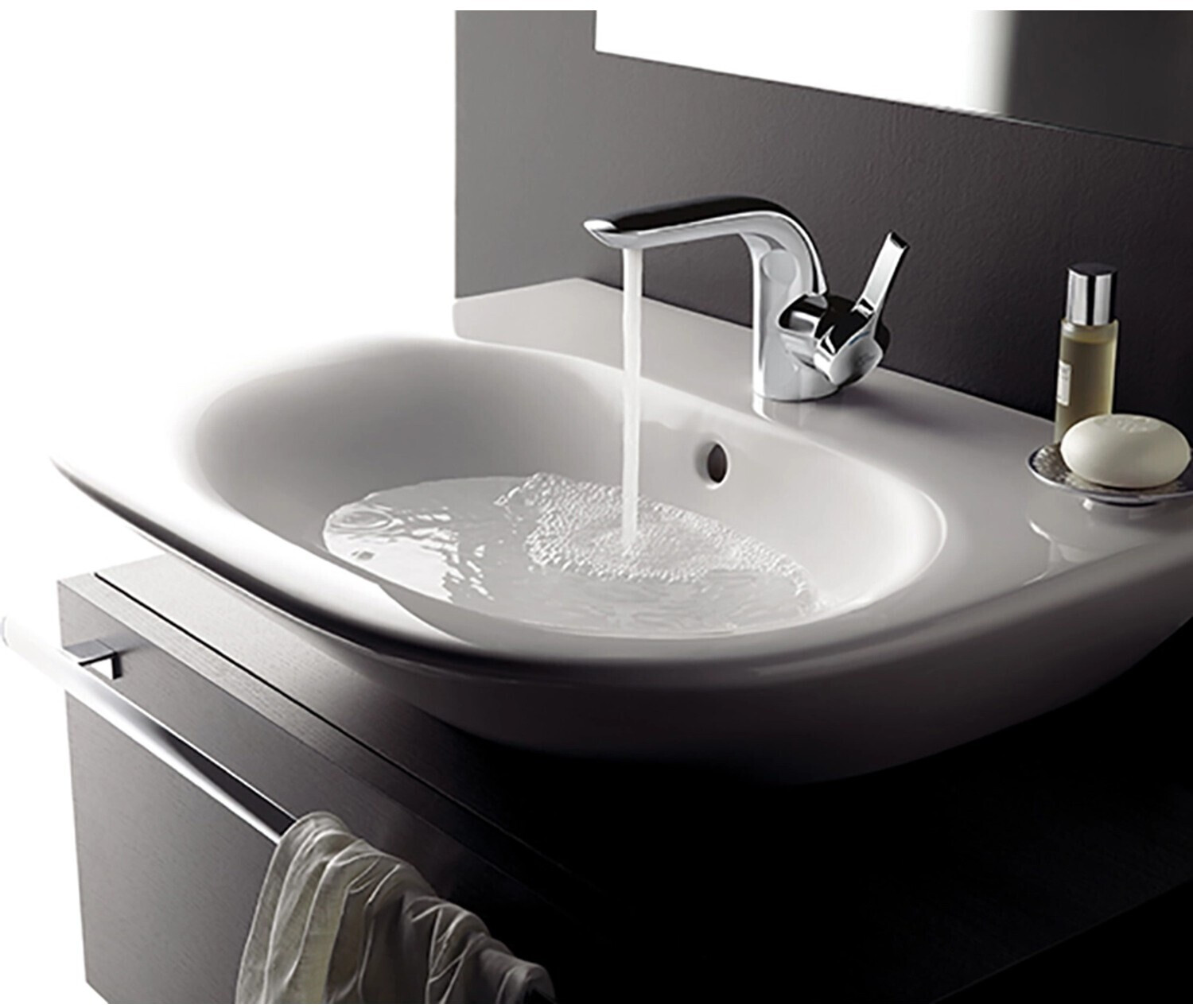 Robinet Lavabo Salle De Bain Ideal Standard Esla Noir Mat - Mitigeur Économique Avec Bonde Incluse, Débit 5L/min, Garantie 5 Ans