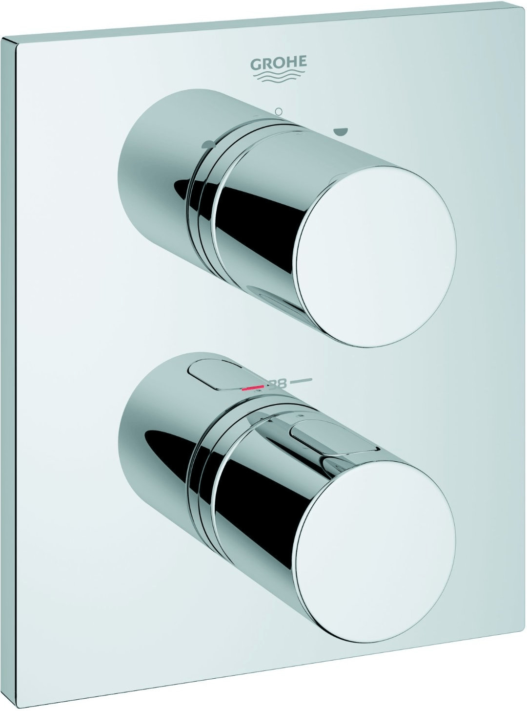 GROHE Grohtherm 3000 Cosmopolitan - Façade pour mitigeur thermostatique Bain/Douche (chrome, 19567000)