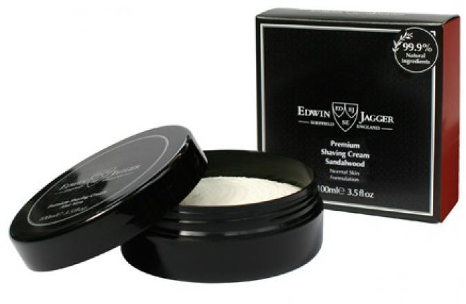 Edwin Jagger Crème à raser au bois de santal 100 g