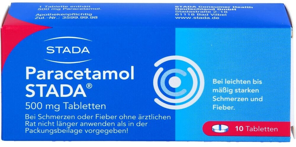 Paracetamol 500 mg Tabletten (10 Stk.) ab € 0,69 Preisvergleich bei