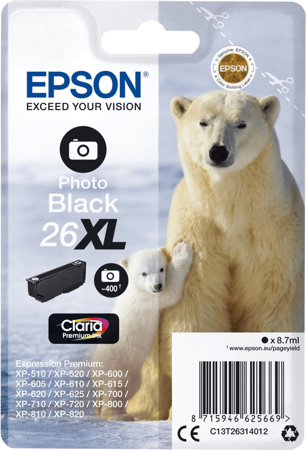 Epson 26XL (noir - photos)