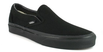 Plain black outlet vans slip ons