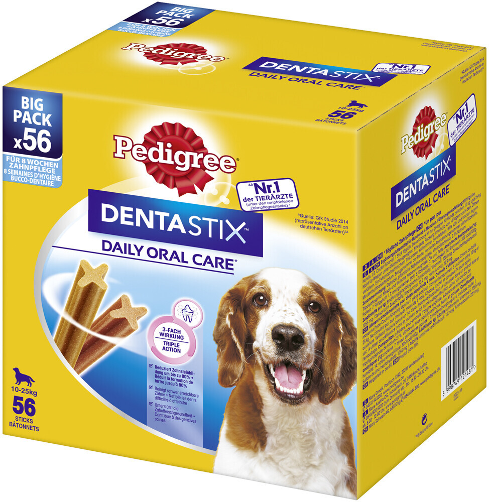Pedigree Bâtonnets à mâcher DentaStix pour chien moyen (56 pièces)
