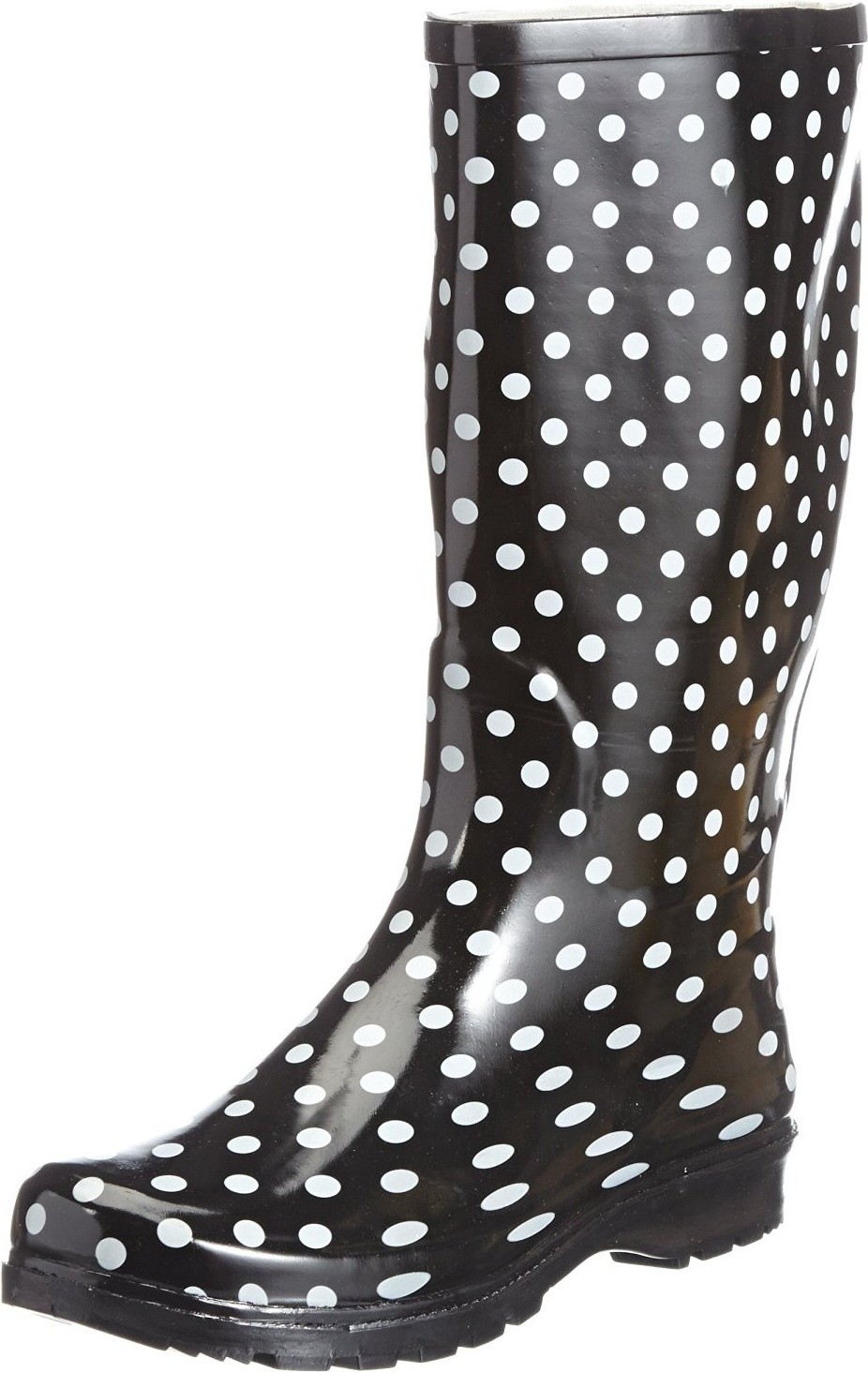 Playshoes Bottes à pois femme noir