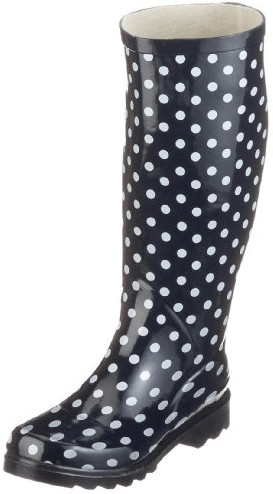 Playshoes Bottes à pois femme bleu