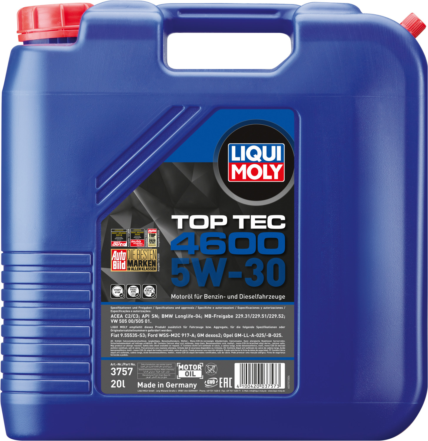 Buy LIQUI MOLY Top Tec 4600 5W-30 from £14.97 (Today) – Best Deals on