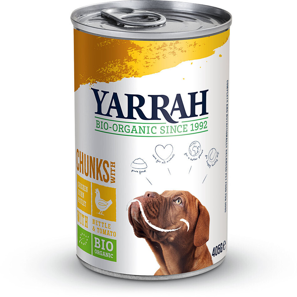 Yarrah Bio Adult poulet et tomate en sauce (405 g)