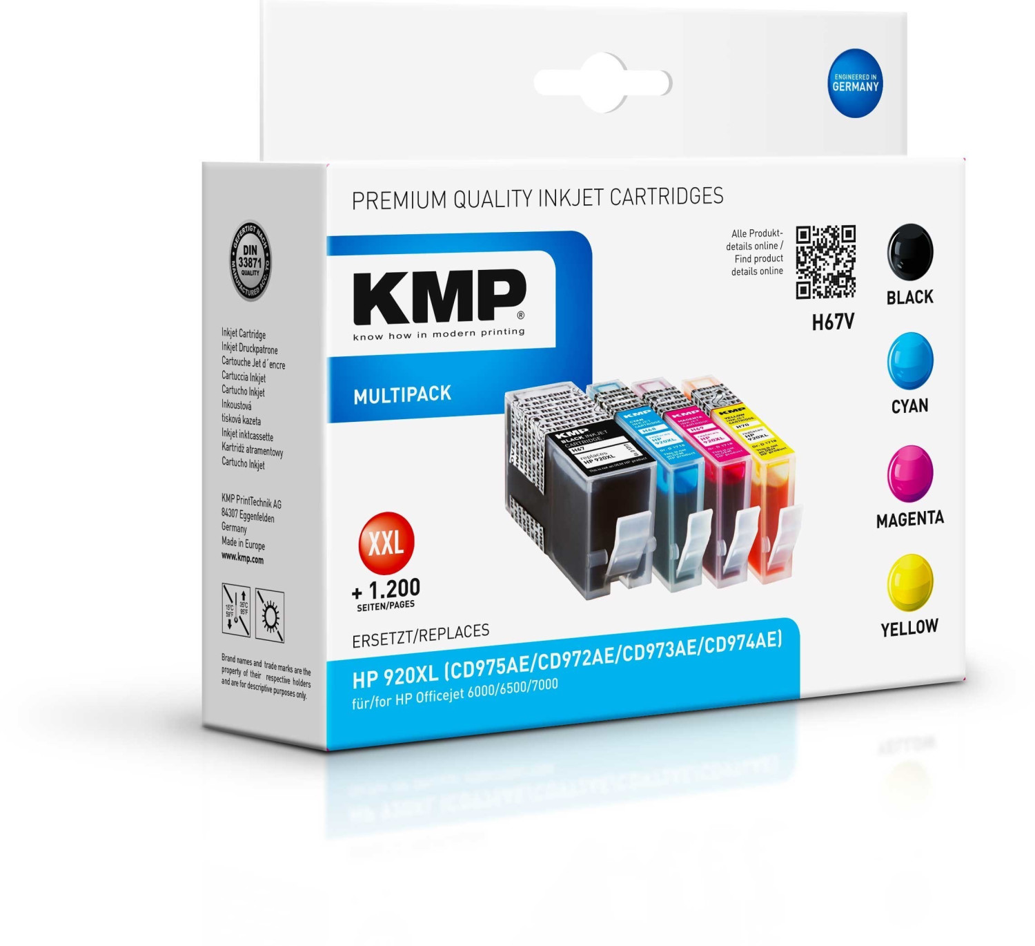 KMP 1722,4050: Cartouche d'encre, HP, multipack, 951XL, recharge chez  reichelt elektronik