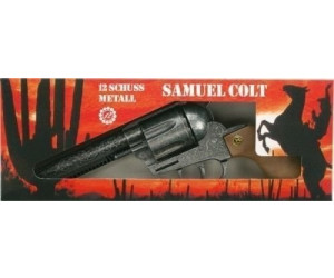 12-Schuss-Colt Spielzeugpistole für Karneval Cowboy-Pistole Samuel antik 