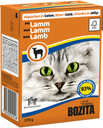 Bozita Feline Bouchées en gelée à l'agneau (370 g)