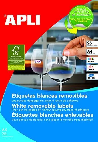 APLI �tiquettes multiusage 17,8 x 10 mm, blanches (10197)