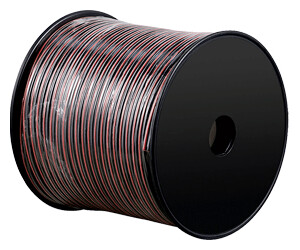 Lautsprecherkabel rot//schwarz CCA Querschnitt 2 x 2,5 mm² goobay 100 m Spule