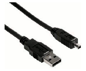 Hama USB 2.0 Cable USB-A Plug - mini USB-B Plug (B4), 1.8m (00074202)
