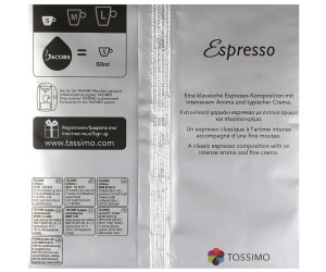 Jacobs Espresso Classico - 16 Capsules pour Tassimo à 4,99 €