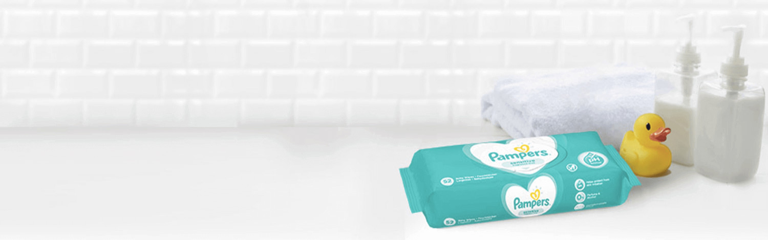 Pampers Sensitive Baby Wipes (56 pcs)