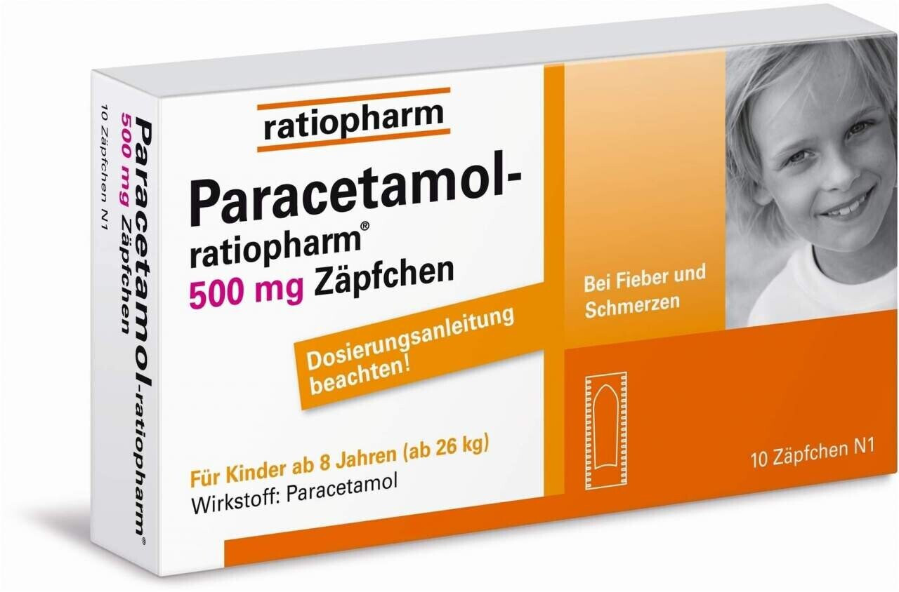 Paracetamol 500 Kindersuppositorien (10 Stk.) ab 0,88