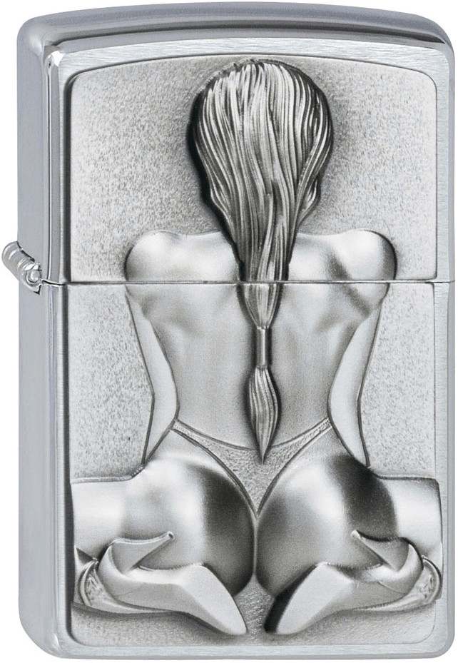 Zippo Kneeling Girl Emblem