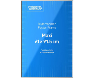 Posterrahmen Bilderrahmen 61 x 91,5 cm schwarz Holz Premium Rahmen abgerundet 