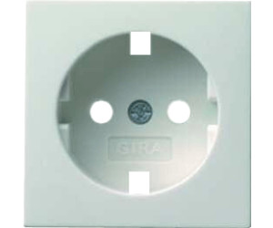 Gira 045401 SCHUKO Steckdose mit Klappdeckel System 55 Cremeweiß glänzend 