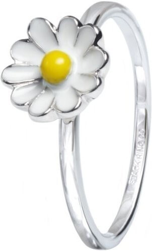 Stack Ring Co Daisy White Enamel Stack Ring (SR01005C)