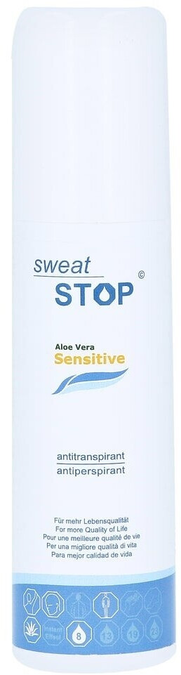 Sweat Stop Aloe Vera Sensitive Deodorant Spray (100 ml)