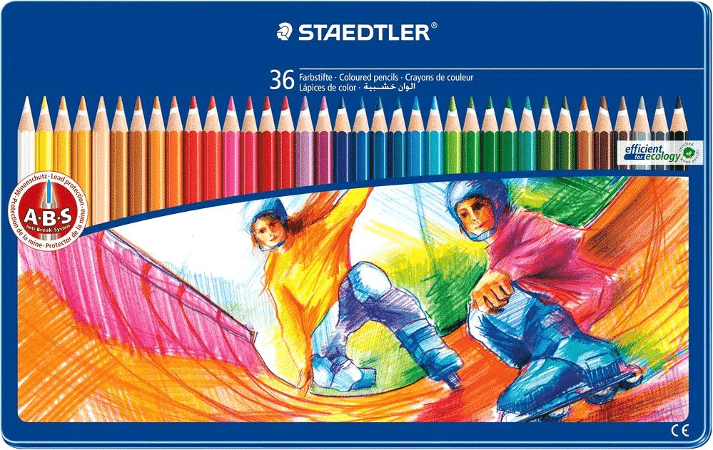 Staedtler Noris Club - Boîte métal 36 crayons de couleur
