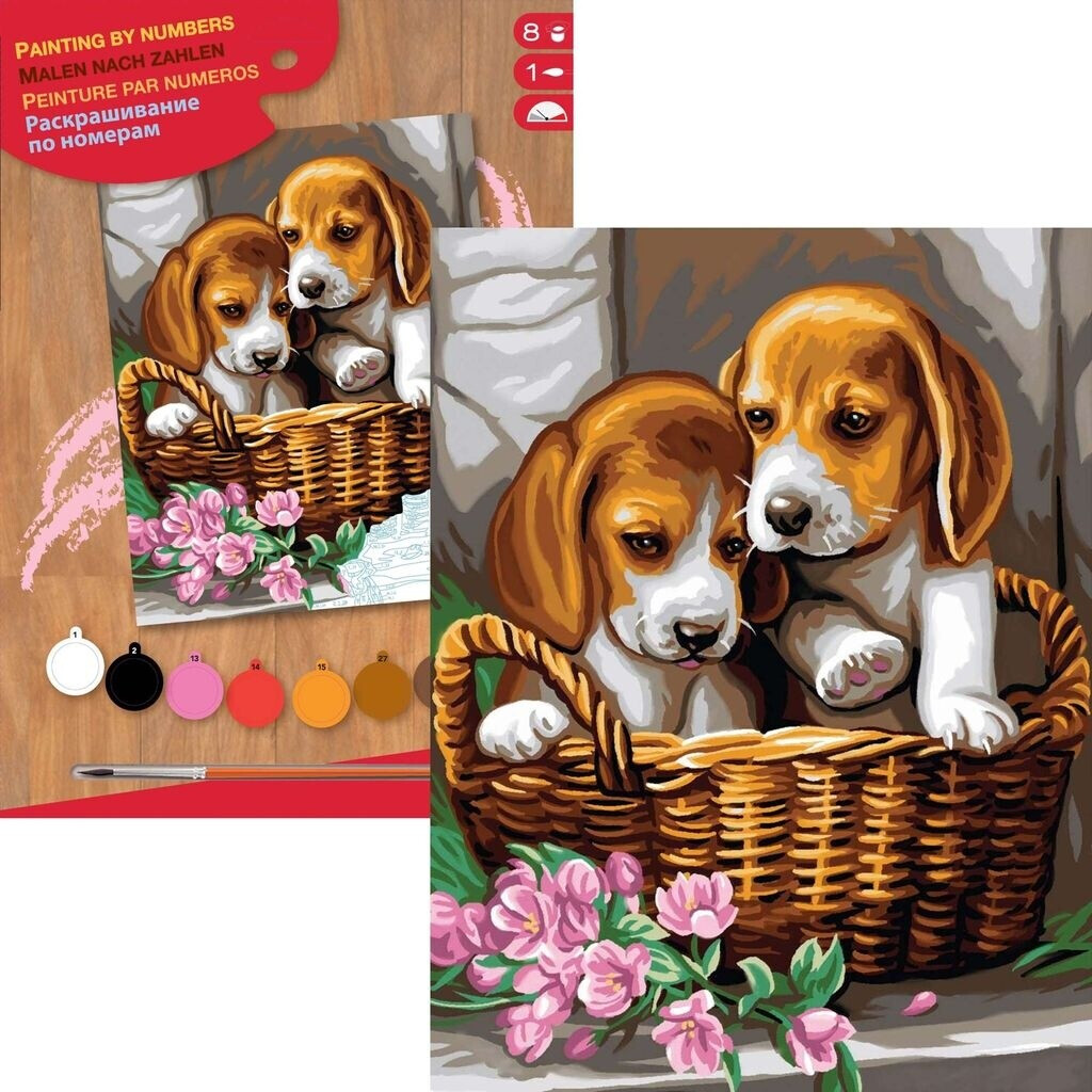 KSG Peinture d'après les chiffres - Chiots