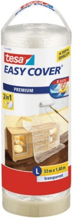 Vorschaubild von Tesa EASY COVER Premium Abdeckfolie 57116 Nachfüllrolle (33 m x 1,40 m) Vorschaubild von Tesa EASY COVER Premium Abdeckfolie 57116 Nachfüllrolle (33 m x 1,40 m)