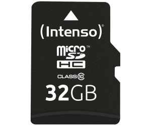 Carte Mémoire Micro SD 32Go Intenso avec adaptateur SD-SDHC