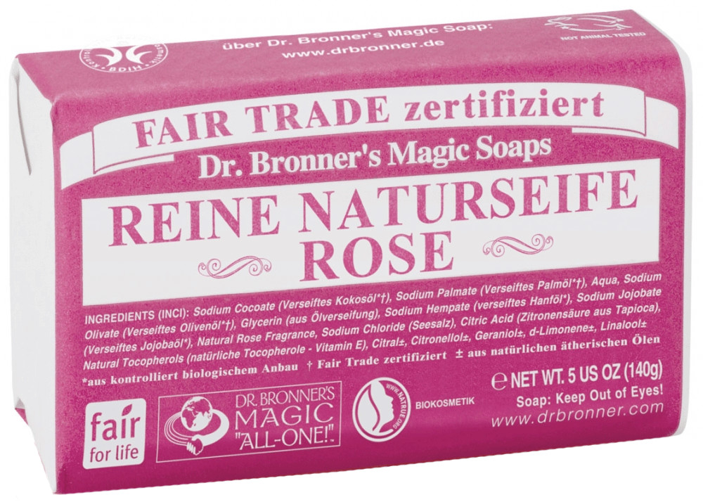 Dr. Bronner's Pain de savon rose (140 g)