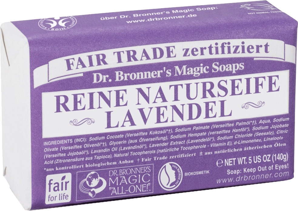 Dr. Bronner's Pain de savon bio à la lavande (140 g)