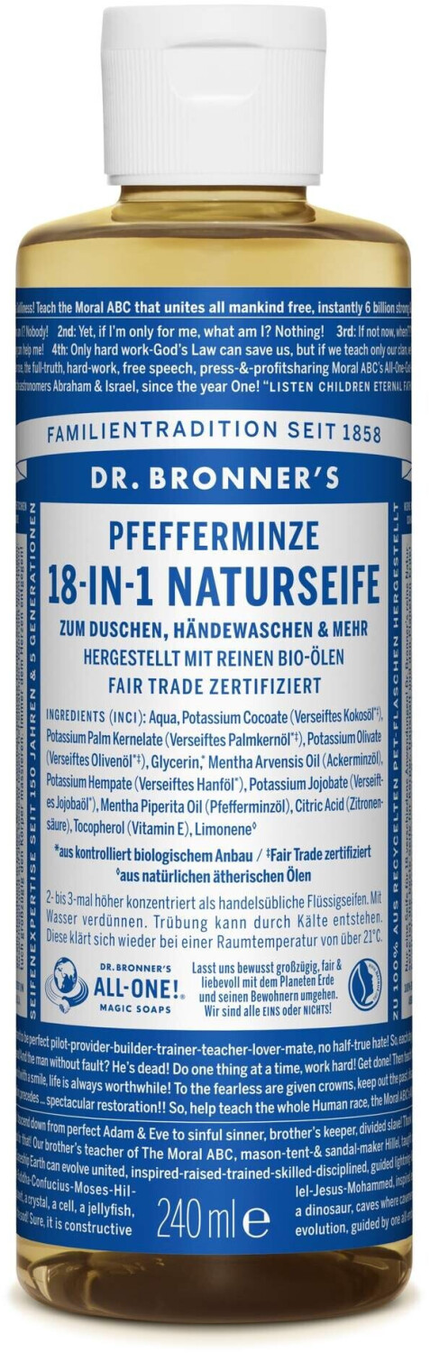 Dr. Bronner's Savon liquide à la menthe poivrée (236 ml)