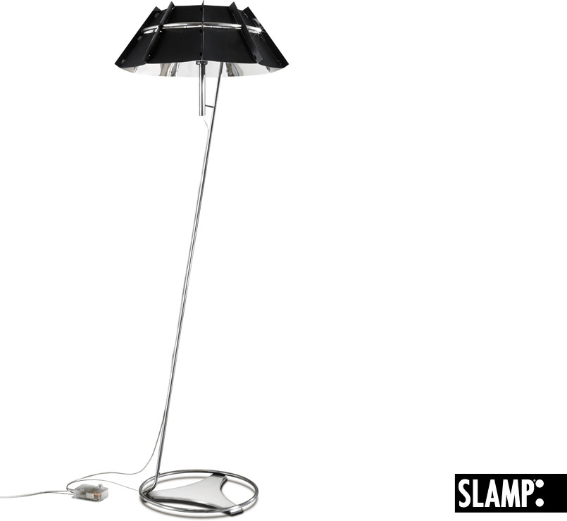 Slamp Lampe sur pied chapeau noir
