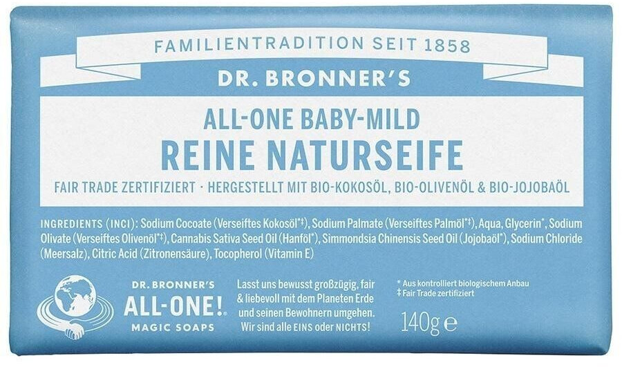Dr. Bronner's Soap Bar Natural Mild (140g)