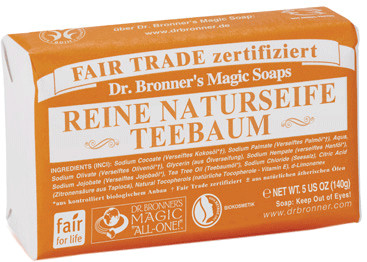Dr. Bronner's Savon naturel à l'huile d'arbre de thé (140 g)