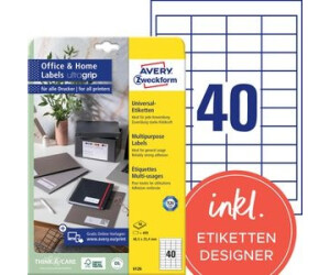 Etichette Autoadesive Pripa 48,4x25,4 Mm - Confezione Da 50 Fogli (2200 Etichette) Per Spedizioni Amazon FBA