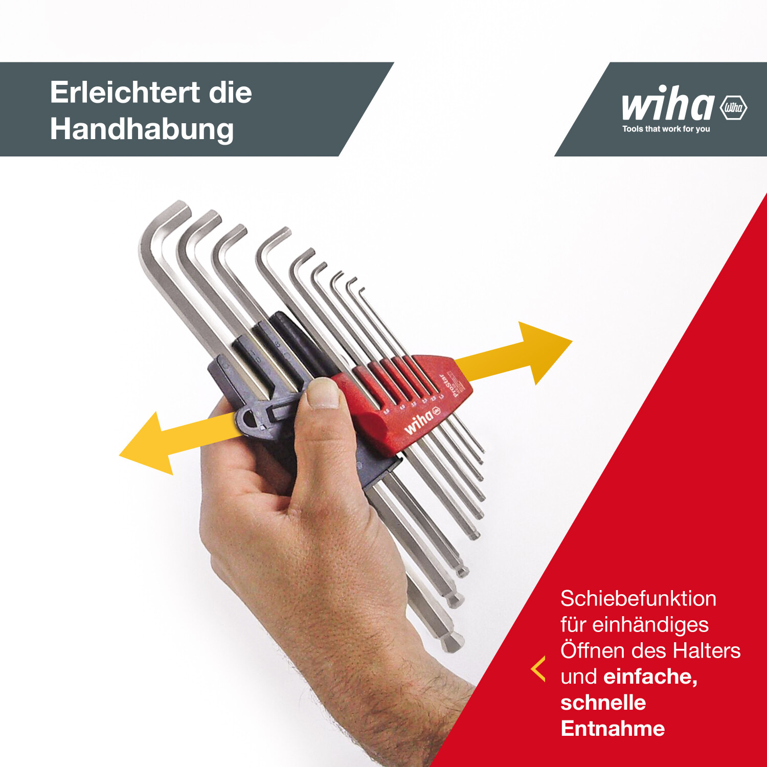 Wiha Sechskant-Kugelkopf Stiftschlüsselsatz im ProStar-Halter 9