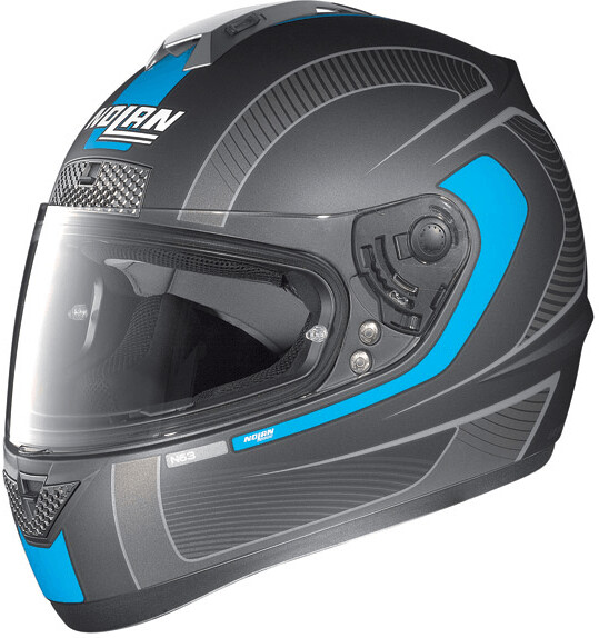 Nolan N63 Strain 62 bleu/lavagris mat