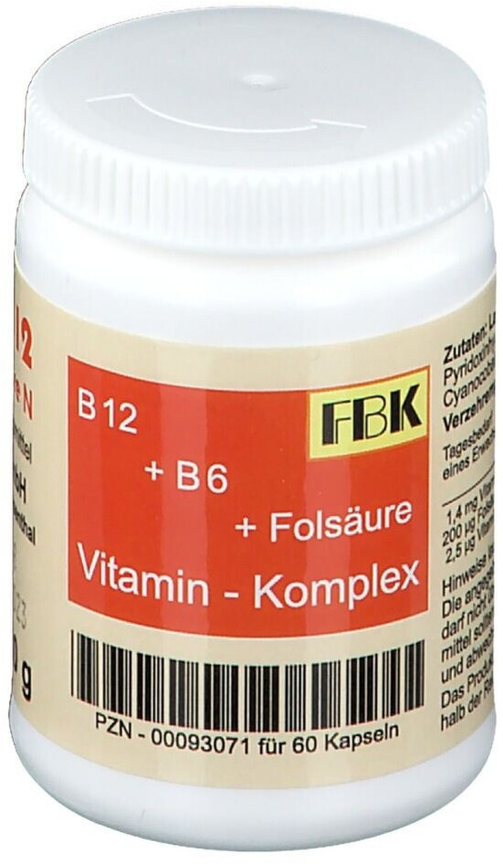 Aalborg Pharma Vitamin B12   B6   Folsäure Komplex N Kapseln (60 Stk ...