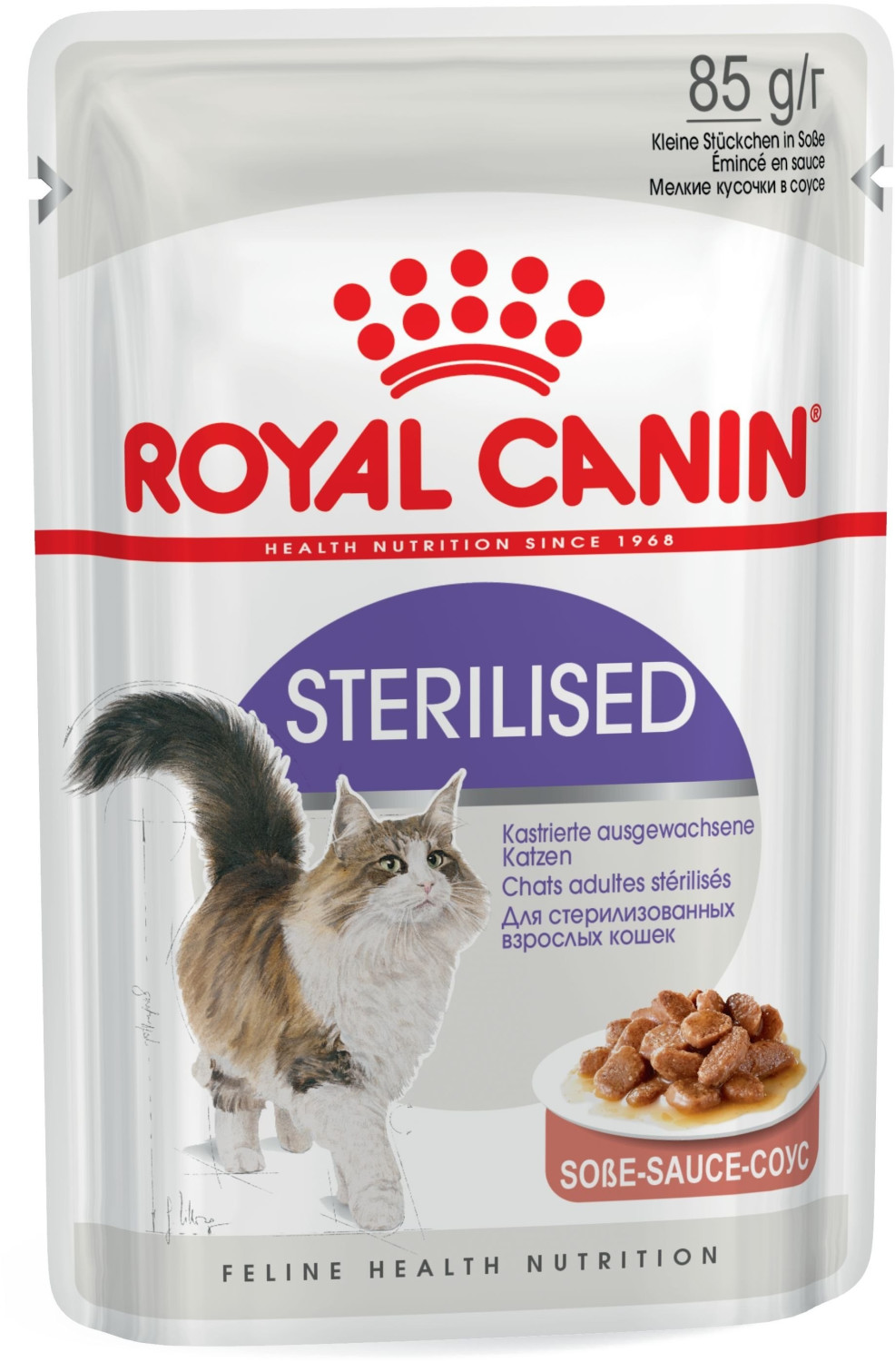 Royal Canin Feline Health Nutrition Sterilised in Sauce 85g au meilleur  prix sur