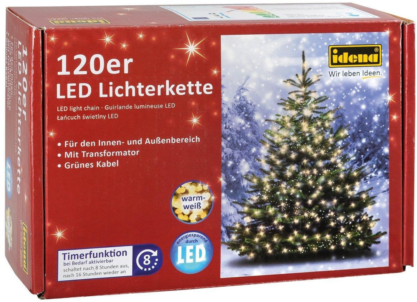 Idena LEDLichterkette 120er 20m warmweiß (8325097) ab 15,33 € Preisvergleich bei idealo.de