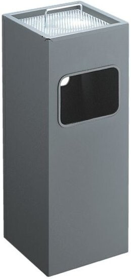 Atlanta Poubelle cendrier carrée 19 L anthracite